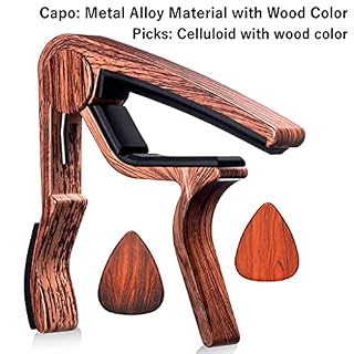 Moreyes Guitare Capo pour guitare acoustique, ukulélé, guitare électrique, basses avec couleur bois médiators Mirabow… - Les Beatles, Paul McCartney, John Lennon, RIngo Starr, George Harrison Moreyes Guitare Capo pour guitare acoustique, ukulélé, guitare électrique, basses avec couleur bois médiators Mirabow… – Image 6