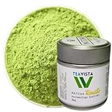 Matcha Vanille von Teavista – Hochwertiges Grüner Tee Pulver mit feiner Vanillenote, 50g – Ideal für Teegetränke, cremigen Latte, Smoothies & kreative Rezepte
