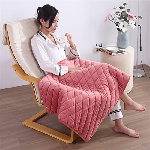 Portable Heated Blanket, Soft Warm USB Heated Lap Blanket for Office Fast-Heating Washable Car Heated Blanket Heated Throw Blanket for Dorm Car Home Travel, 29.52×47.24in (Pink)