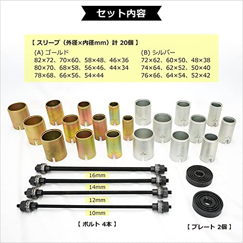 Amazon | KIKAIYA ブッシュリムーブ&インストールキット 26個セット