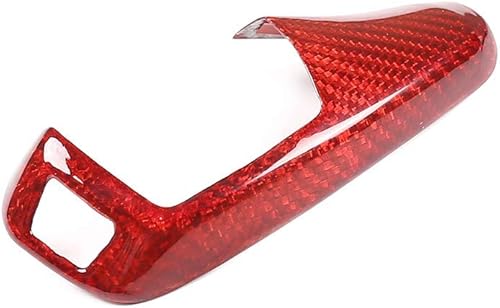 Miniatura 5 de YIWANG Cubierta de la perilla de palanca de cambios roja de fibra de carbono 100% real para BMW F20 F30 F31 F34 X5 F15 X6 F16 X3 F25 X4 F26 F10