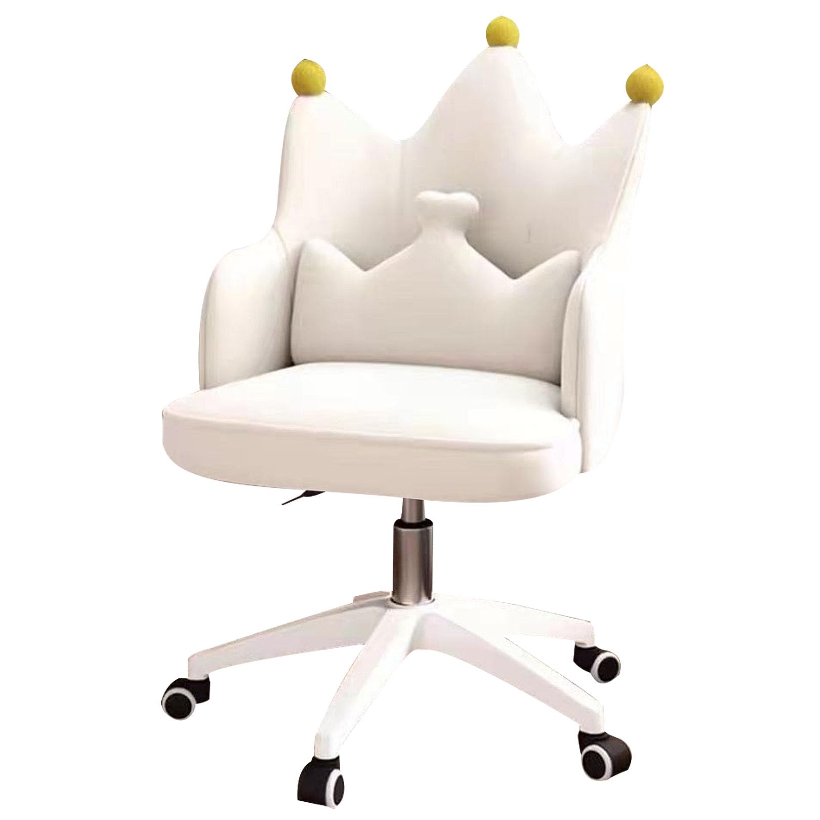 Chaise de bureau en velours beige réglable fauteuil confortable salon et chambre