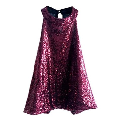 LINNUO Womens Sequin Top Festival Shiny Tank Tops Shimmer Vest Sparkly Party Camisole Sleeveless Shirt Blouse with Button Racerback (Wine Red,One Size) Cover