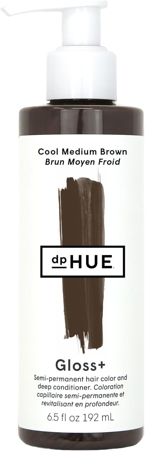 Gloss+, Cool Medium Brown - Boosts Fading & Faded Hair Color - 8-12 Applications per Bottle - Lasts Up to 8 Washes