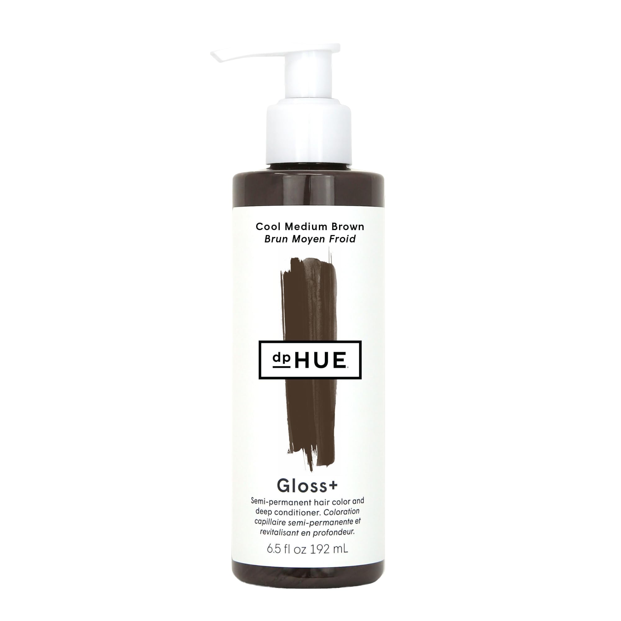 Gloss+, Cool Medium Brown - 6.5 oz - Semi-Permanent Hair Color & Conditioner - Paraben, SLS & SLES Sulfate Free - Vegan, Leaping Bunny Certified