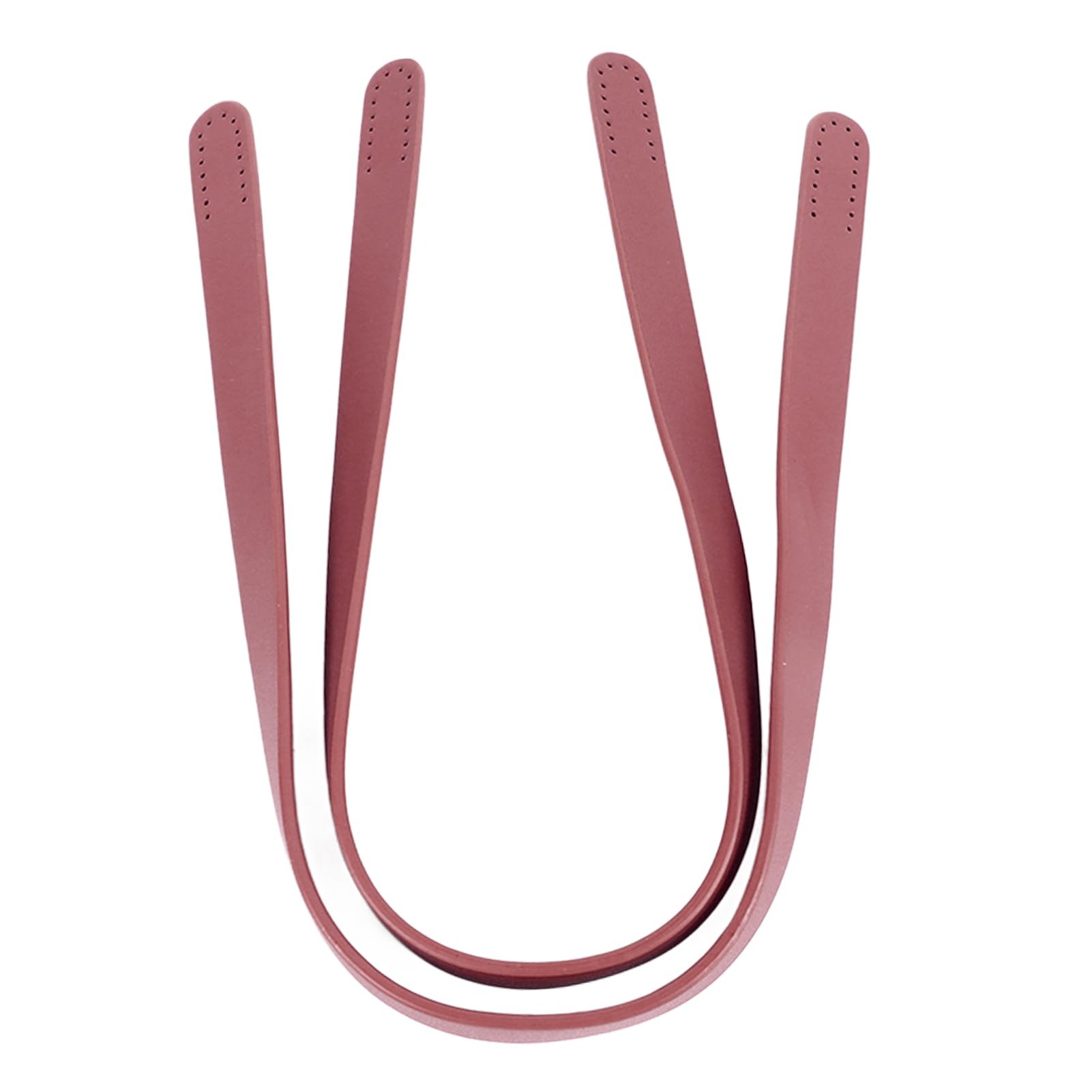 Asas de bolso de cuero genuino de repuesto, correas de bolso Premium de 21,7 pulgadas con agujeros para bolso DIY, Accesorios de reparación de bolsos de ganchillo (vino tinto)
