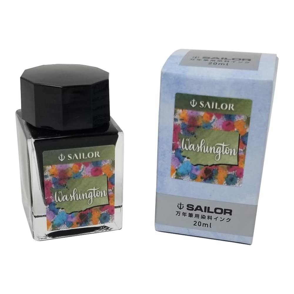 Sailor, USA State Bottle Ink, Washington (Green), 20ml, 13-9427-216