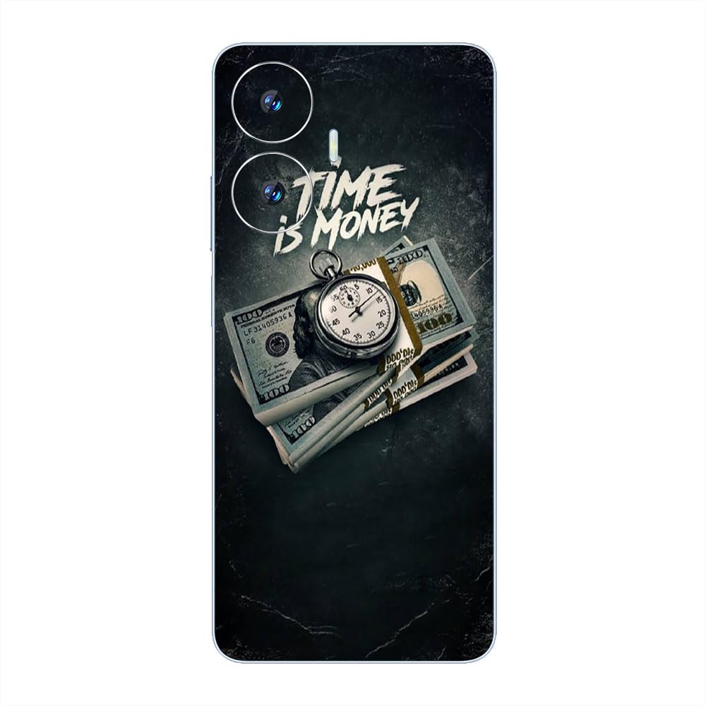GADGETS WRAP Printed Vinyl Skin Sticker Decal for Realme Narzo N55 - Time is Money Multicolor-image-34