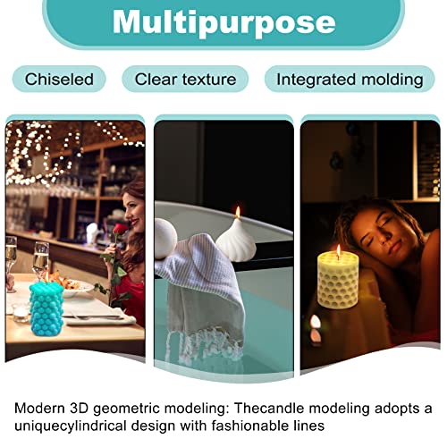 Povxlum 4 PCS Silicone Candle Making Moulds DIY Resin Candle Moulds for Pouring Set for Making Scented Candle Soap Home Decoration Craft Ornaments - Image 4