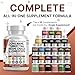 Clean Nutraceuticals Lions Mane 20in1 Mushroom Supplement with Turkey Tail Reishi Cordyceps Chaga Maitake Meshima Poria Cocos Shiitake Oyster Porcini Enoki - 1 Pack