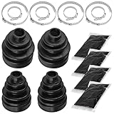 Caltric 2 Rear Axle Inner Outer CV Boot Kit Compatible with Yamaha Grizzly 450 YFM450F 4X4 2007-2010