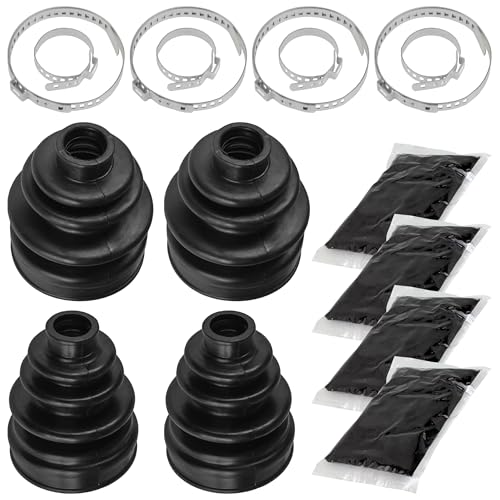 Caltric 2 Rear Axle Inner Outer CV Boot Kit Compatible with Yamaha Grizzly 450 YFM450F 4X4 2007-2010