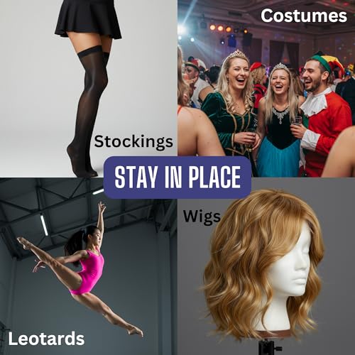 absolute support it stays butt glue for dancers roll on - body adhesive glue applicator for wigs socks stockings leotards bras costumes and clothing - made in usa - 2 fl oz clear