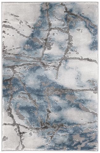 Tapete Safavieh Colección Craft 2'3" x 4' Gris/Azul miniatura 2