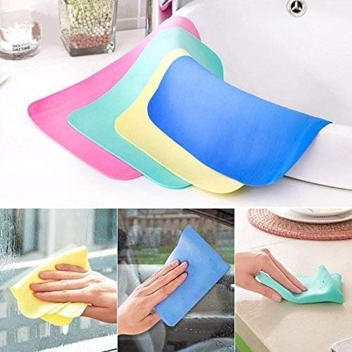 kunya® Magic Drying Towel Reusable Water Absorbent Multipurpose Cleaning Cloth for Kitchen, Glass Windows (3pc)