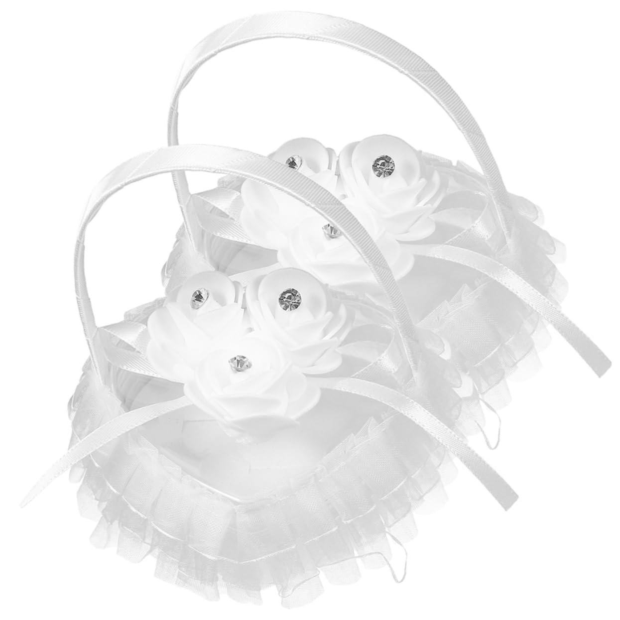 MAGICLULU 4 Set Di Cuscini Nuziali A Forma Di Cuore Per Cerimonia Di Fidanzamento 2 Pezzi * 4