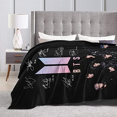 DYOCUIOC Kpop group Blanket 100x125cm Throw Blanket Couch Bed Sofa Fleece Blanket Super Soft Fuzzy Warm Cozy Flannel Fleece Bed Blanket Lightweight Decorative Living Room