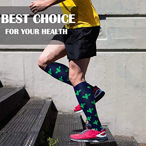 Graduated Medical Compression Socks Women Men-20-30 mmHg is Best for Circulation,Running,Athletic,and Travel,Pregnancy (04-Black/Gray/Navy/Black-4 Pack, Large-X-Large)