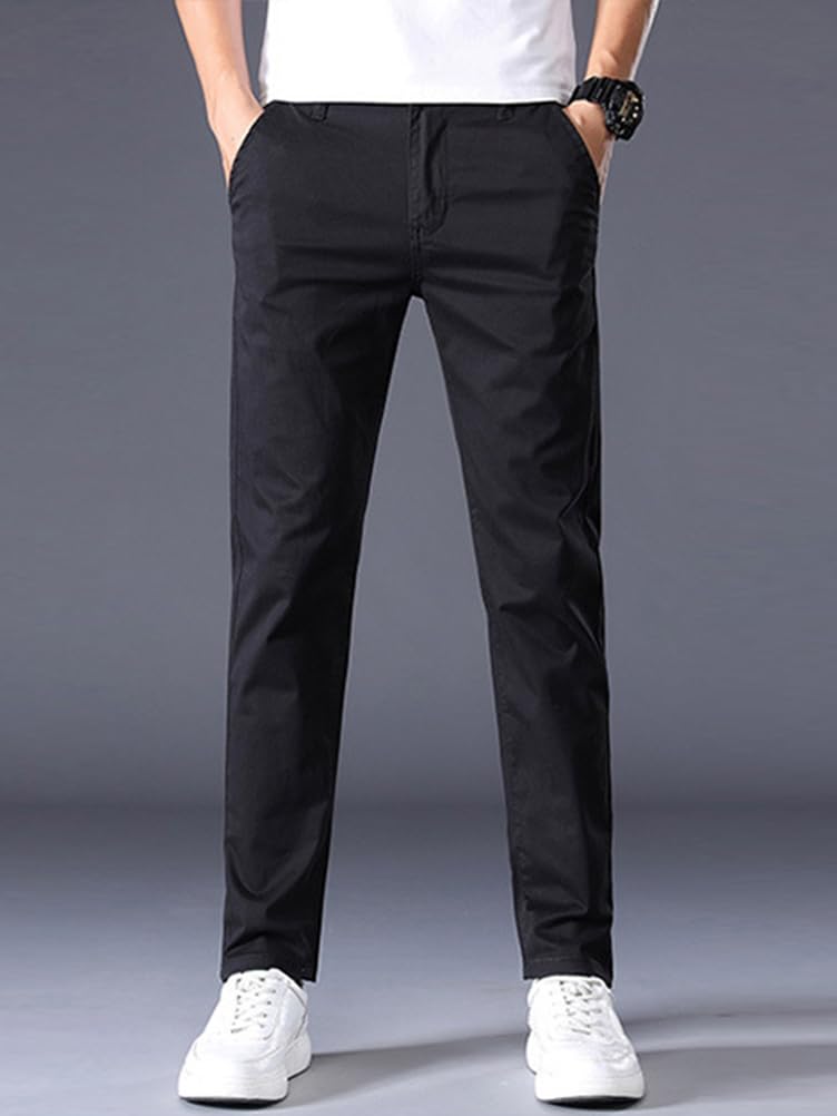 Pantalone Chino Hombre Casuales Slim Fit Pantalón Cómodos Elasticos Pantalóns Largo Trabajo Pantalones de Trabajo Pantalón Ajustados Vaqueros