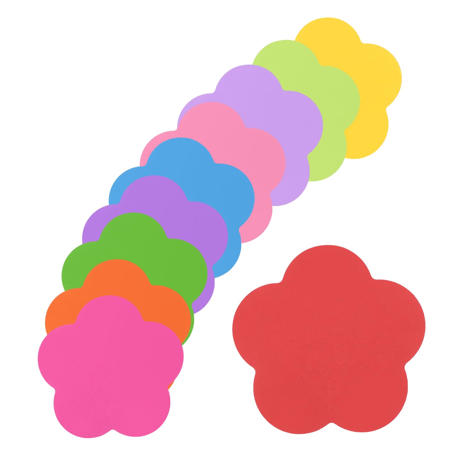 sourcing map 120 Pack Flower Cutouts Paper Bulletin Board Decorations Multi-Color 3.4x3.4 Inch for Teachers DIY Craft Chalkboard Wall Decoration