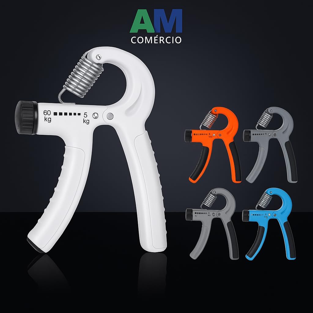 Hand Grip Ajustável 5–60kg com Contador – Exercitador de Mãos, Punhos e Antebraços para Musculação, Reabilitação e Gamers Hand Grip Ajustável 5–60kg com Contador – Exercitador de Mãos, Punhos e Antebraços para Musculação, Reabilitação e Gamers