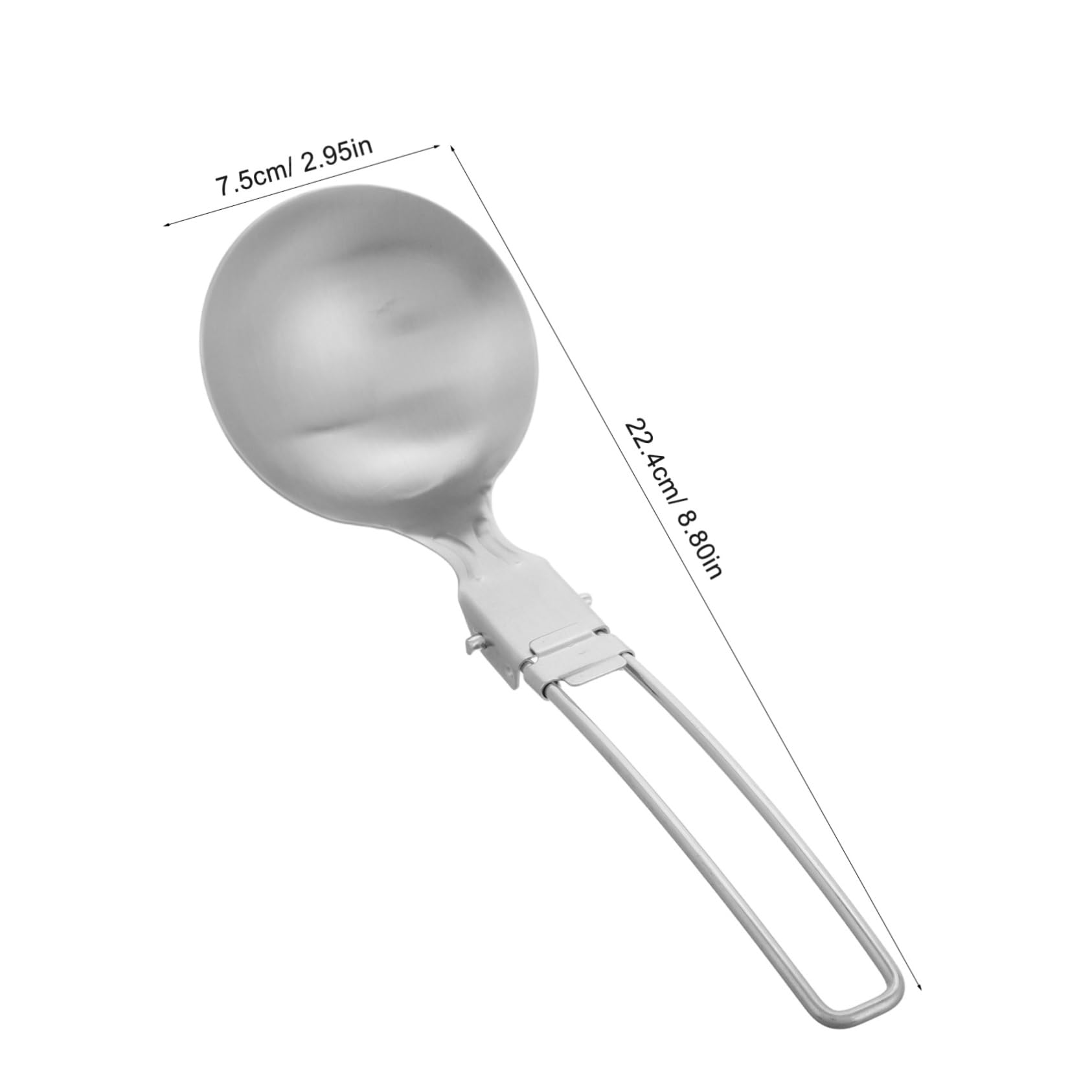 Sosoport 2pcs Portable Stainless Steel Folding Soup Ladle Utensil for Outdoor Activities for Camping and Hot Pot Multifunctional Serving Spoon for