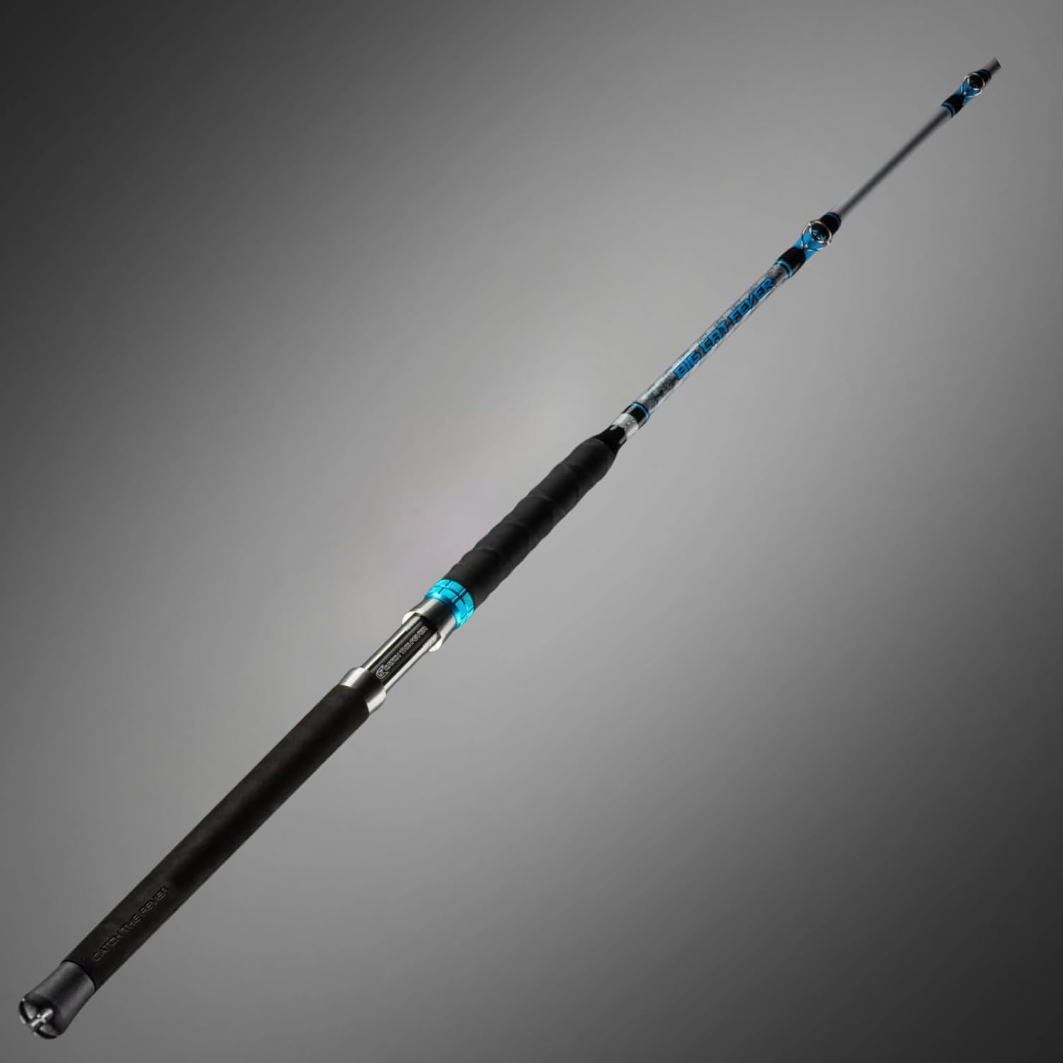 Catch The Fever Big Cat Fever Zakk Royce Signature Catfish Rod – Lightweight, High-Visibility Tip, Slip-Resistant Grip, Precision Reel Seat, Heavy-Duty Guides