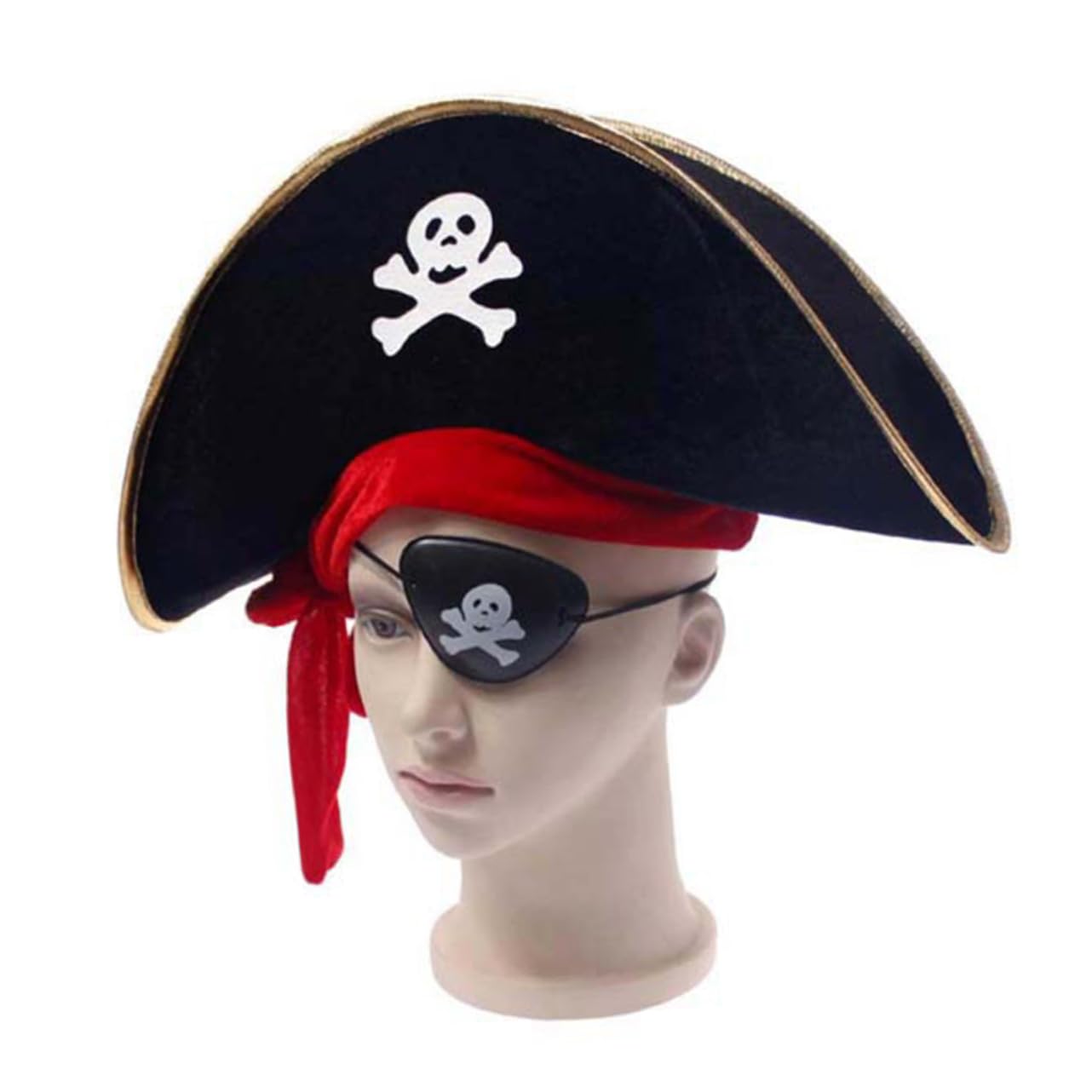 TOYANDONA 4 Sets Outfit-zubehör Piratenhut Augenklappen-set Für Cosplay-partys Und Events 2 Stück * 4