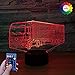 Produktbild 3D Kreativ Auto Lampe USB Power Fernbedienung 7/16 Farben Amazing Optical Illusion 3D wachsen LED Lampe Formen Kinder Schlafzimmer Geburtstag Weihnachten Geschenke Nacht Licht