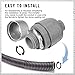 Maitys 1/2 Inch Liquid Tight Connector PVC Electrical Conduit Fittings Straight 180 Degree Flexible Conduit Connector for Home Kitchen Bathroom Tube Tool Supplies (50 Pcs)