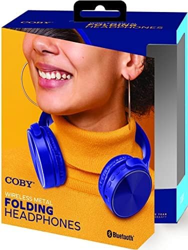 Product packaging for Coby Metal Folding Bluetooth Headphones