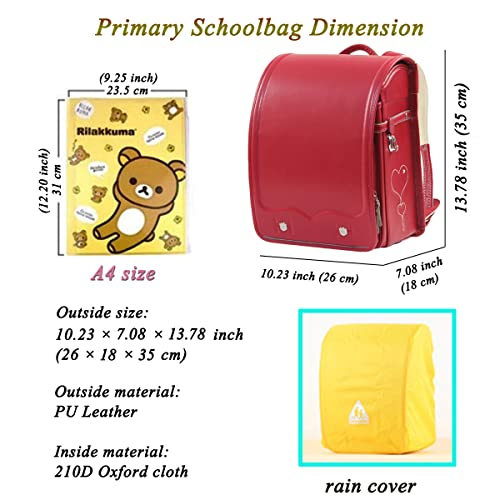 randoseru japanese schoolbag backpack Senior waterproof PU leather2