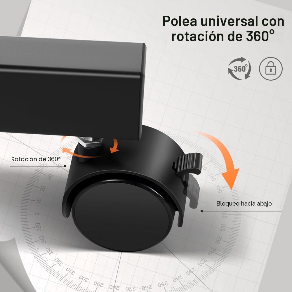 KKTONER Móvil Soporte de TV para 23-60 Pulgadas, Soporte de Piso con Ruedas, Altura Ajustable, para Televisores de hasta 40 kg