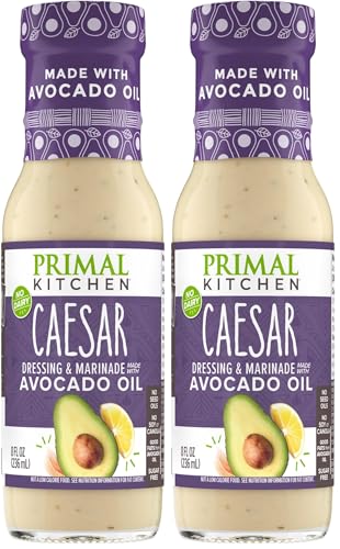 Primal Kitchen Caesar Salad Dressing & Marinade made with Avocado Oil, Whole30 Approved, Paleo Friendly, and Keto Certified, 8 Fluid Ounces (Pack of 2)