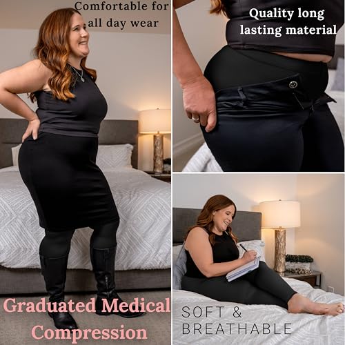 Image of ABSOLUTE SUPPORT Plus Size Compression Stockings for Women 20-30 mmHg, Improve Legs Circulation, Swelling & Pain, A717PS
