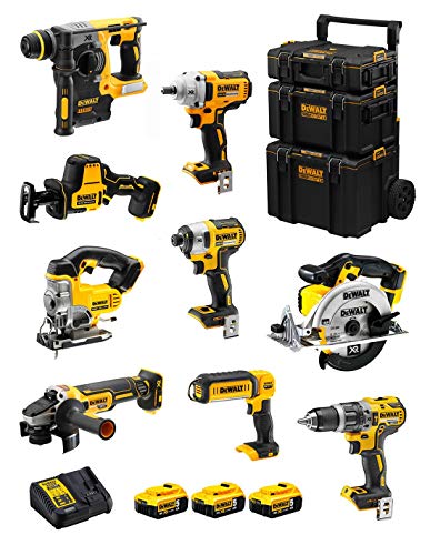 Kit DWK900 (DCD796 + DCH273 + DCG405 + DCF887 + DCF894 + DCS331 + DCS391 + DCS369 + DCL050 + 3 Batterien 5,0 Ah + Ladegerät + Caddy 3en1)