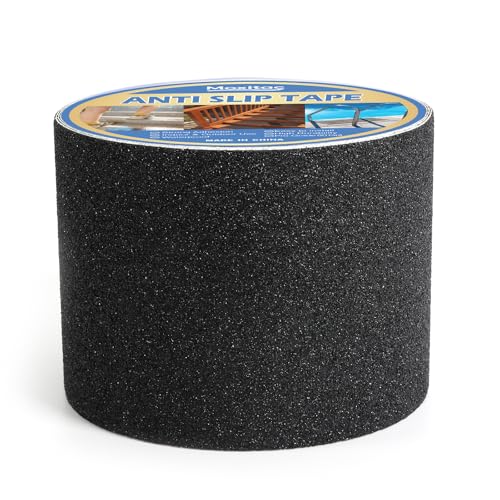Image of Heavy Duty Anti Slip Traction Tape 4 inch x 38 FT, 80 Grit Waterproof High Friction Grip Tape for Indoor Outdoor Stairs, Pool, Ramps, Garage, Home & Commercial Use