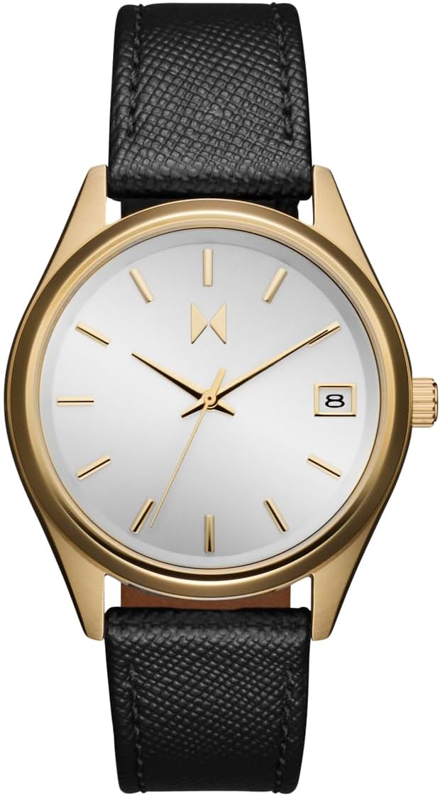 MVMT Rise Boyfriend Women's 3 Hand Quartz Watch, Calfskin Strap Water Resistant up to 5ATM/50 Meters - Premium Minimalist Vintage Watch - 36mm - Image 1 of 4