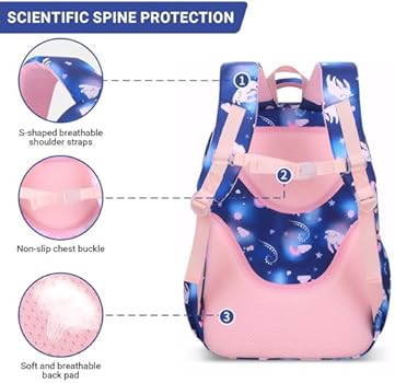 IvyH Kinderrugzak jongens schooltas voor 1-6e klas, waterdichte lichte grote capaciteit rugzak school voor jongens van 6-12 jaar, ergonomisch ontworpen rugzak, 32x21x42 cm, Rugzak
