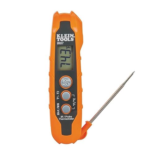 Miniatura 13 de Klein Tools IR07 Termómetro digital LCD de doble infrarrojo (IR) y sonda de tamaño de bolsillo