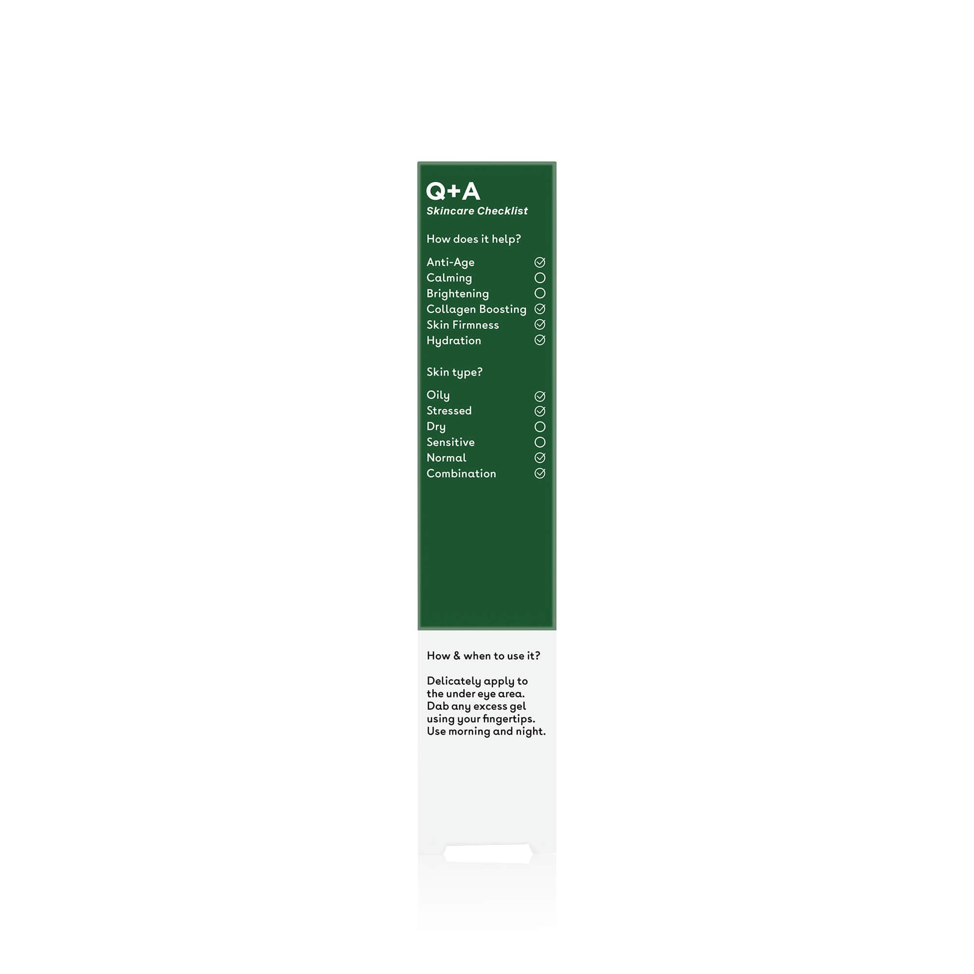 Q+A Gel occhi peptide alle alghe 15ml