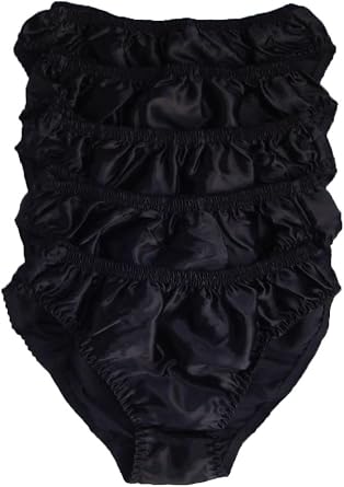 Mens Bikini Briefs 100% Pure Silk 5 Pairs In One Economic Pack