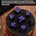 Hestya Metal Dices Set Polyhedron Dice for Role Playing Math Teaching Table Games Solid Zinc Alloy with Enamel Dice with Storage Bag