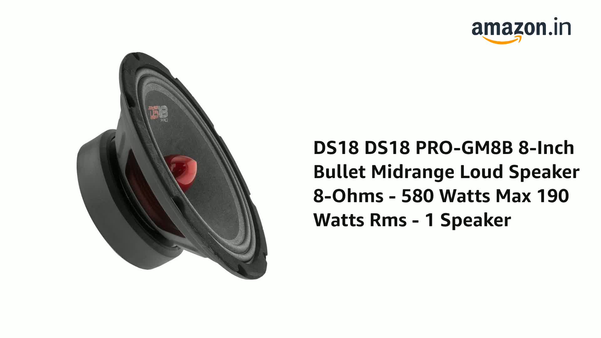 ブレイドナイト　psa8 DS18 PRO-GM8B 8-Inch Bullet Midrange Loud Speaker 8-Ohms - 580