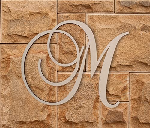 Jess And Jessica Wooden Letter M, Wooden Monogram Wall Hanging, Large Wooden Letters, Cursive Wood Letter #TOP1