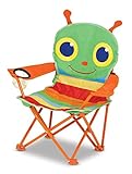 Melissa & Doug Sunny Patch Happy Giddy Child's Outdoor Chair (Easy to Open, Handy Cup Holder, Cleanable Materials, Carrying Bag, Great Gift for Girls and Boys - Best for 3, 4, and 5 Year Olds)