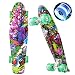 WeSkate Mini Cruiser Skateboard tabla completa retro tabla de skate vintage con...