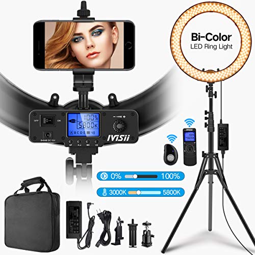 Ring Light with Wireless Remote Controller,IVISII 19 inch LED Ring Light with LCD