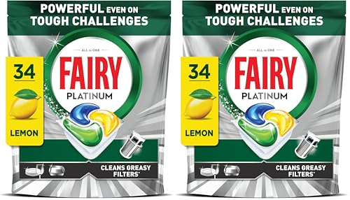 Limpia todo con Fairy Platinum. Elimina los restos más difíciles de comida y consigue platos brillantes sin esfuerzo. Disfruta de una limpieza total en un solo paso, dejando tu lavavajillas impecable.
