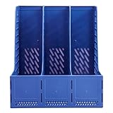 File Rack File Box Data Rack Column Office Supplies Management Letter Trays(Blue)